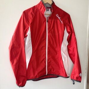 Salomon Red and White Ski Jacket